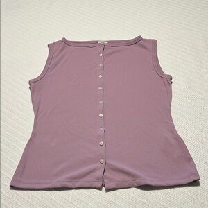 Abercrombie & Fitch Lavender Sleeveless Button-Down Shirt
